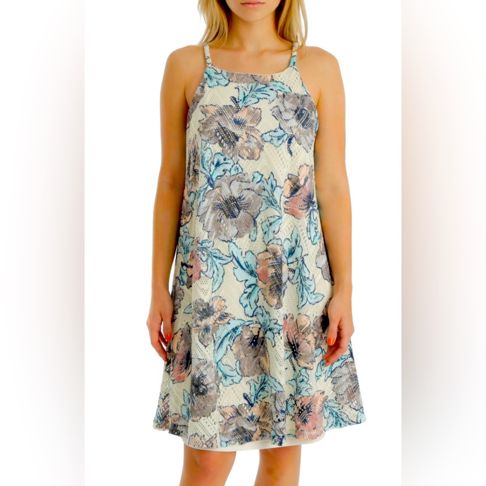 Westport 1962 Talla Floral A-line Swing Dress Boho Chic Soft Girl Pastel Preppy